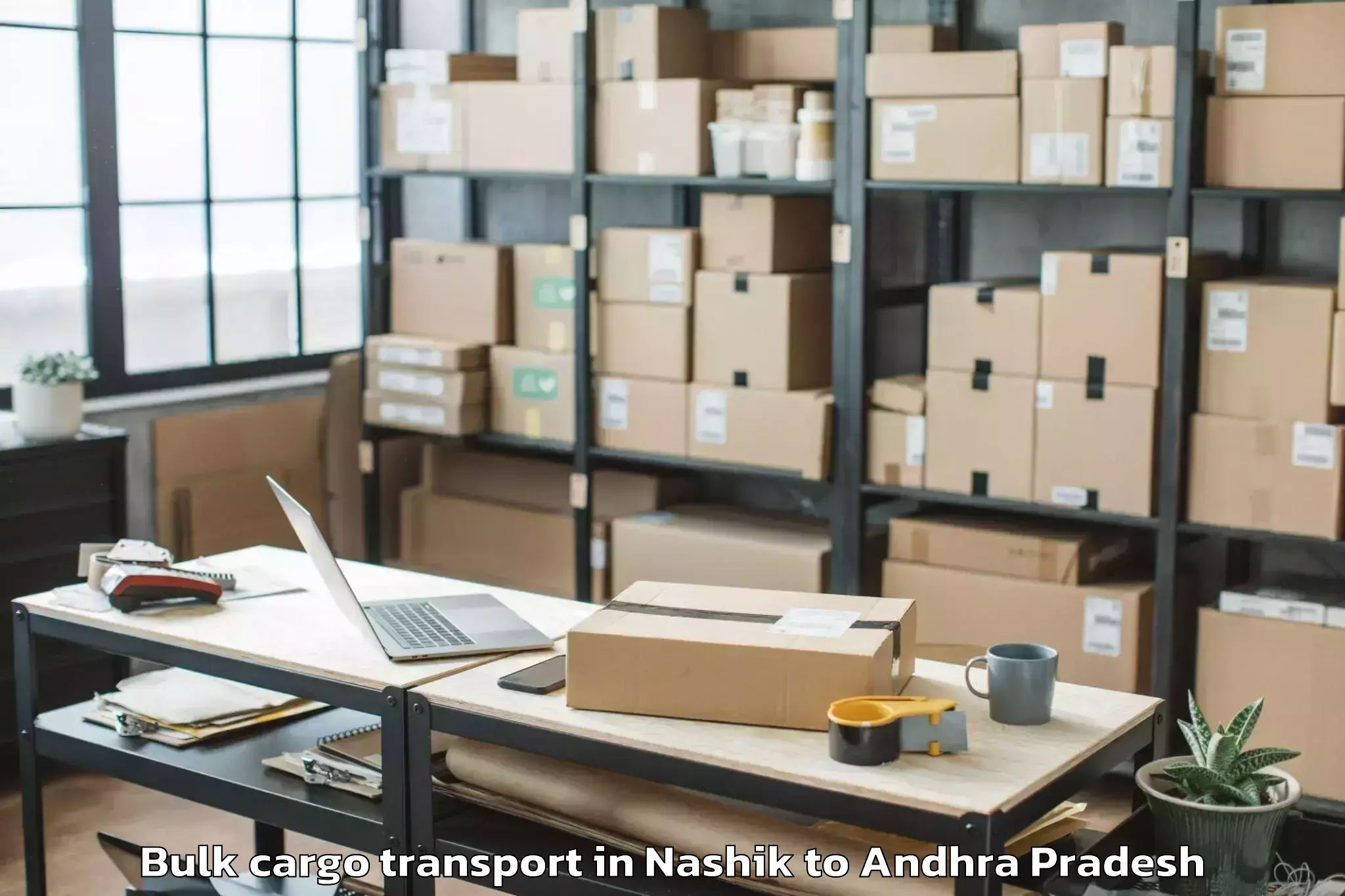 Top Nashik to Chebrolu Bulk Cargo Transport Available